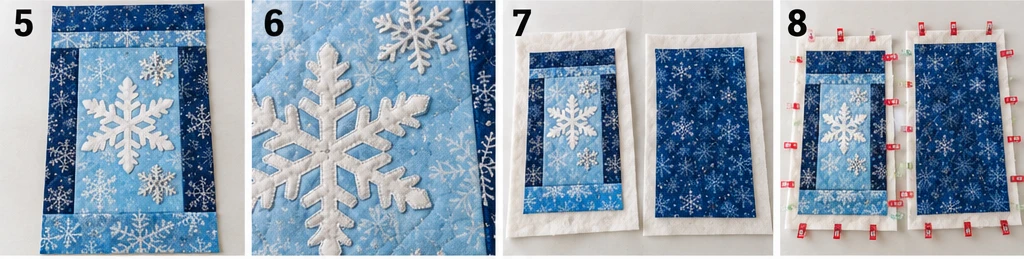 Snowflake Quilted Christmas Stocking