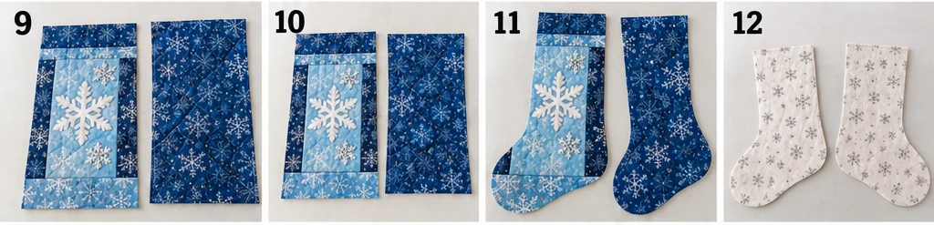 Snowflake Quilted Christmas Stocking