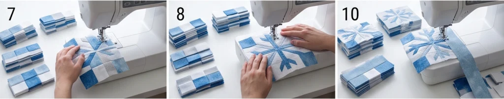 Snowflake Quilted Christmas Table Runner