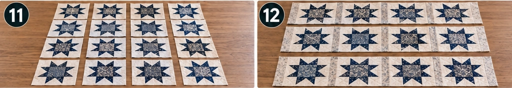 Star Block Quilted Christmas Throw