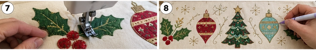 Vintage-Inspired Appliqué and Embroidery