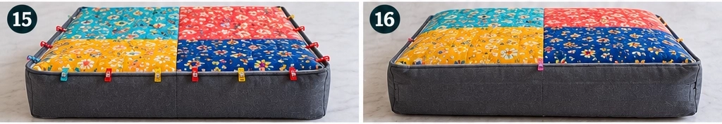 Washable Quilted Dog Bed