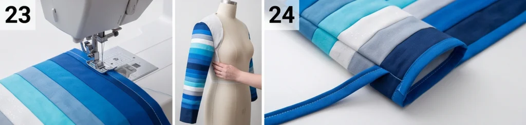 Winter Blue and Silver Quilted Jacket