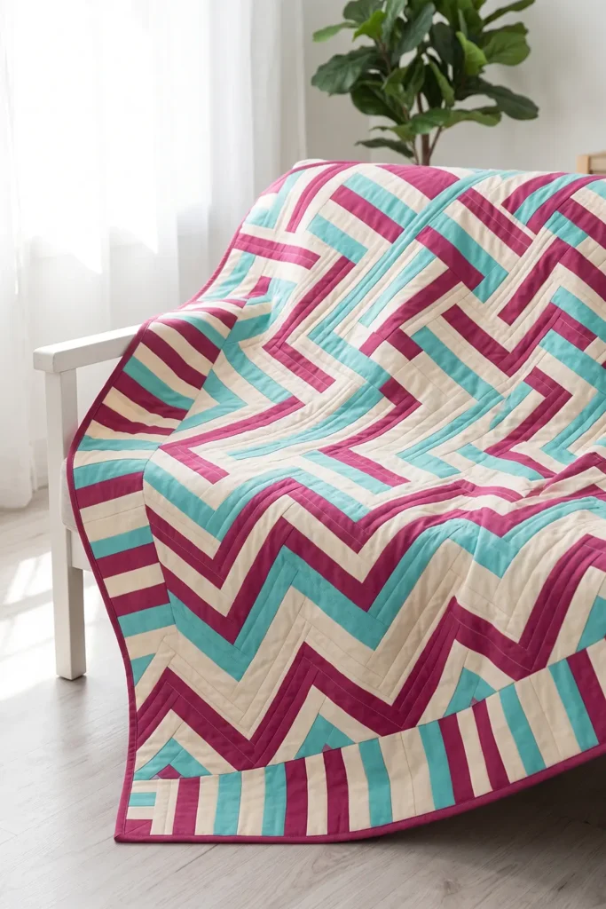 Zigzag Rail Fence Quilt