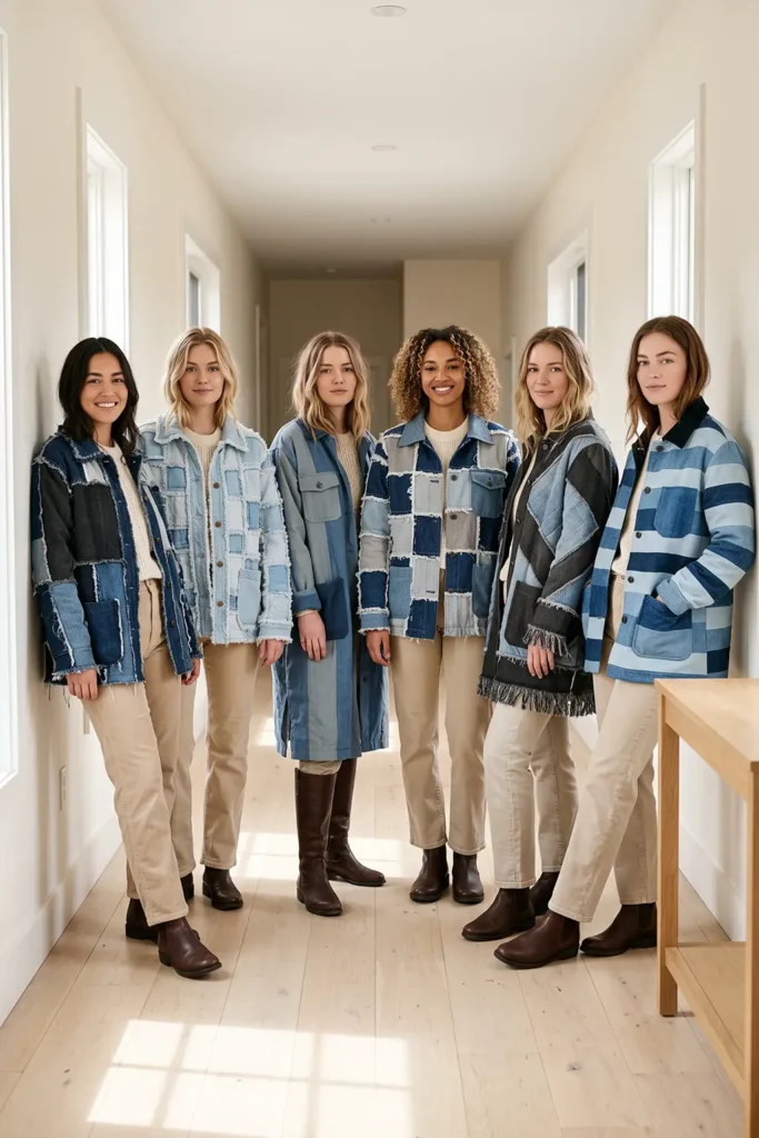 Denim Rag Quilt Chore Coat