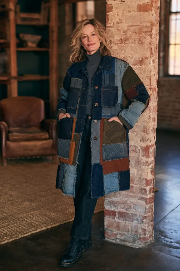 Denim Rag Quilt Chore Coat