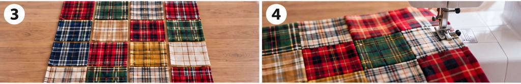 Farmhouse Plaid Quilted Cat Bed