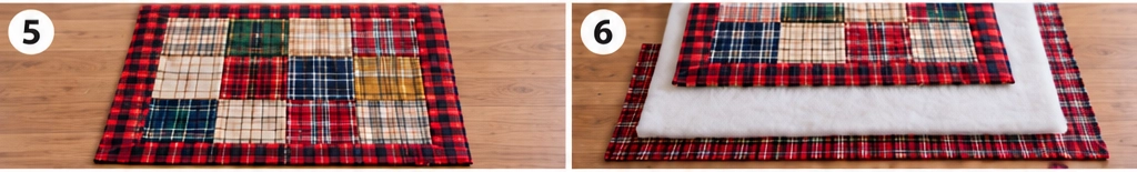 Farmhouse Plaid Quilted Cat Bed