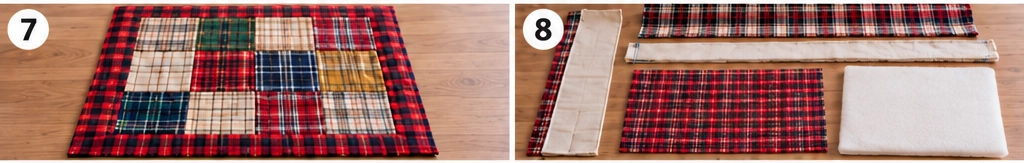 Farmhouse Plaid Quilted Cat Bed