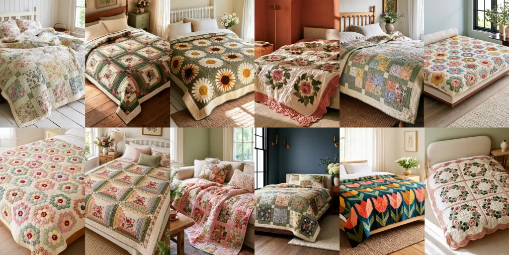 Floral Quilt Pattern Ideas: Vintage Rose Blocks to Modern Botanical Designs