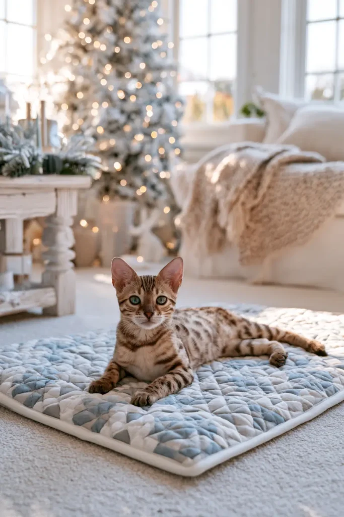 Geometric Quilted Cat Mat