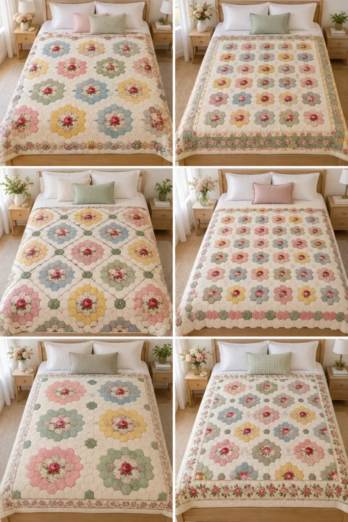 Grandmother’s Flower Garden Quilt