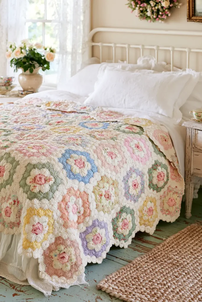 Grandmother’s Flower Garden Quilt