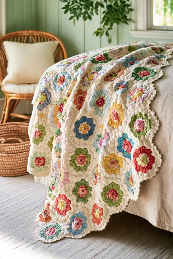Grandmother’s Flower Garden Quilt