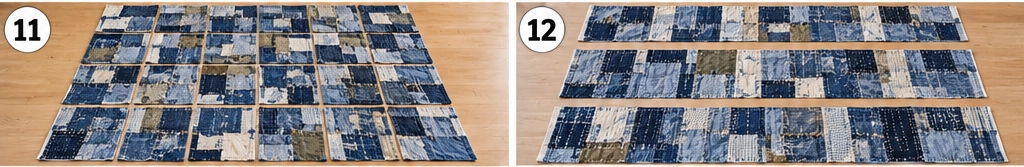 Layered Indigo Boro Quilt