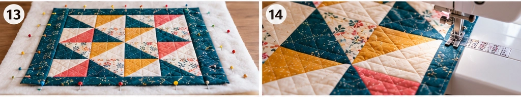 Geometric Quilted Cat Mat