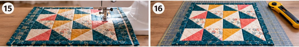 Geometric Quilted Cat Mat
