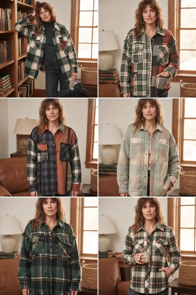 Oversized Buffalo Plaid Flannel Rag Quilt Shacket