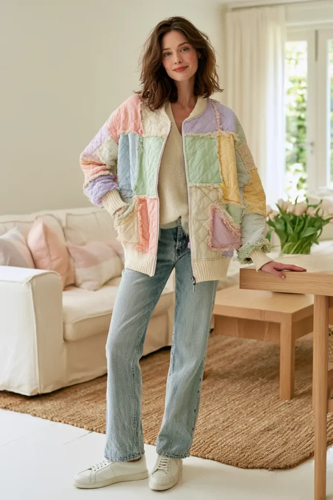Pastel Patchwork Rag Quilt