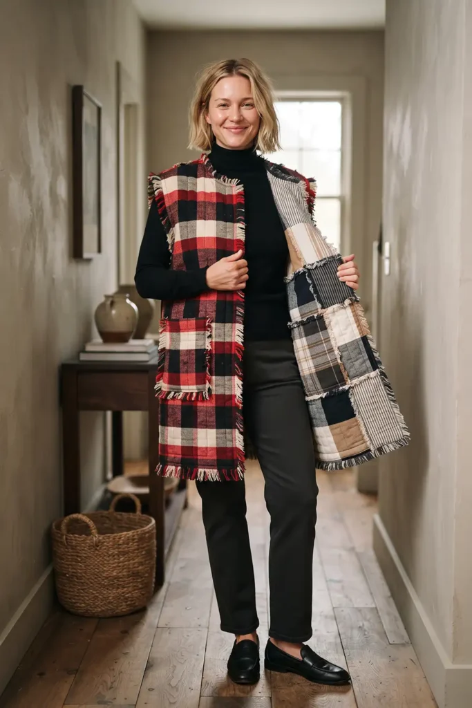 Reversible Rag Quilt Vest