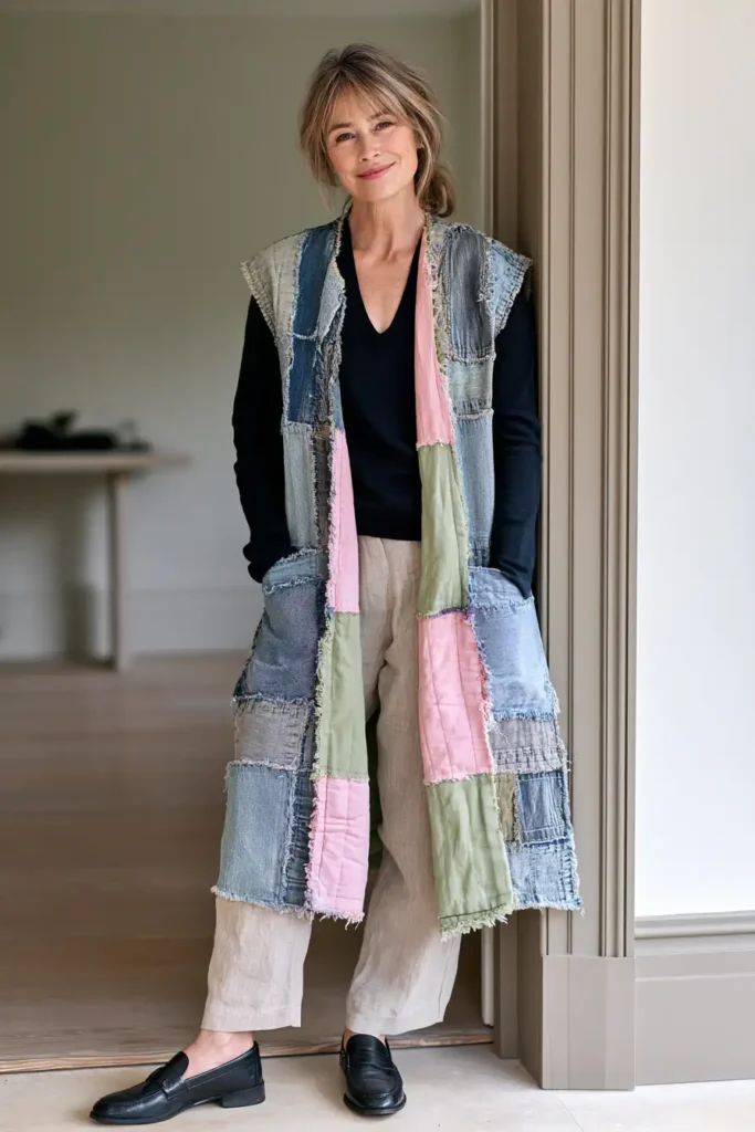 Reversible Rag Quilt Vest