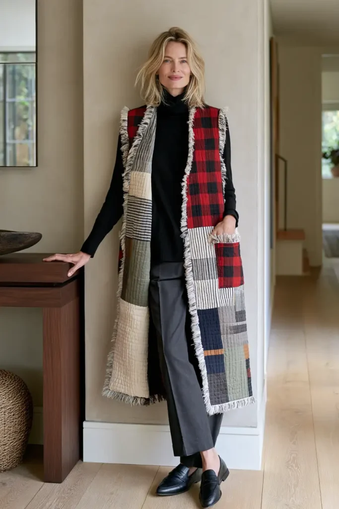 Reversible Rag Quilt Vest