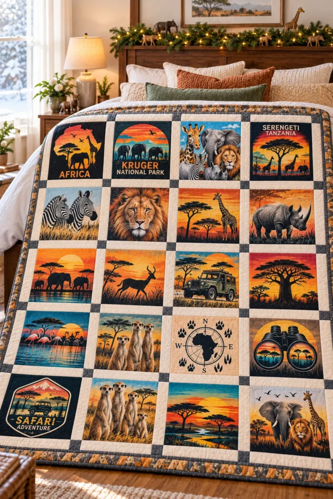Safari Park Animal T-Shirt Quilt