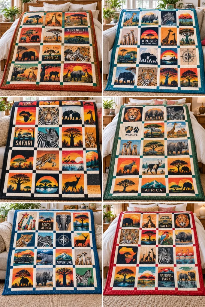 Safari Park Animal T-Shirt Quilt