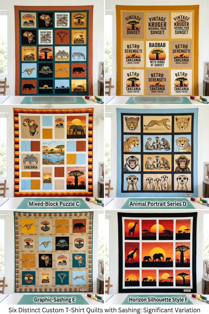Safari Park Animal T-Shirt Quilt