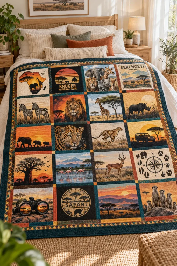Safari Park Animal T-Shirt Quilt