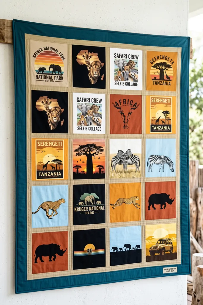 Safari Park Animal T-Shirt Quilt