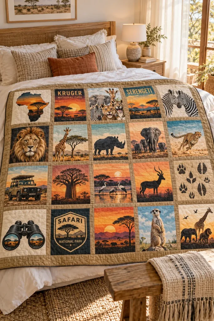Safari Park Animal T-Shirt Quilt