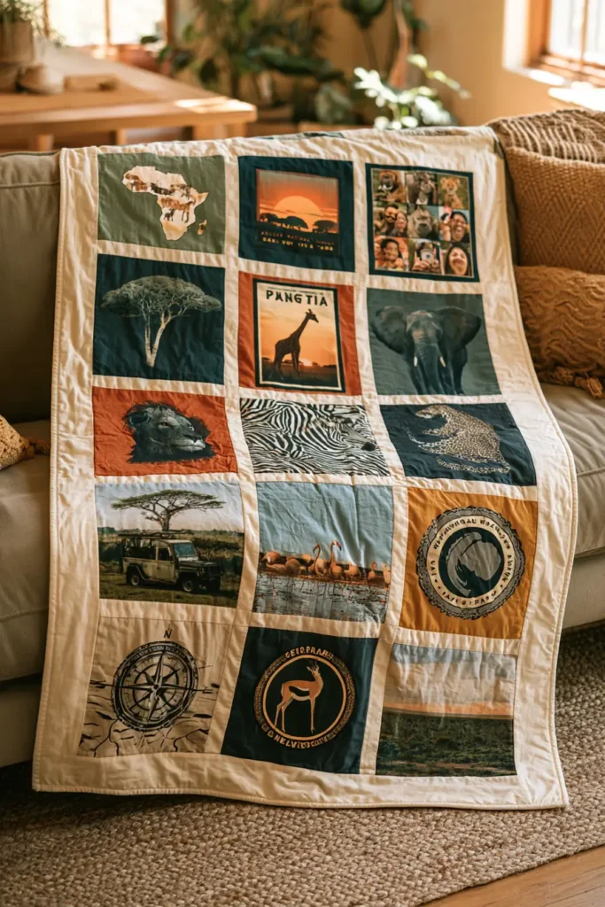 Safari Park Animal T-Shirt Quilt