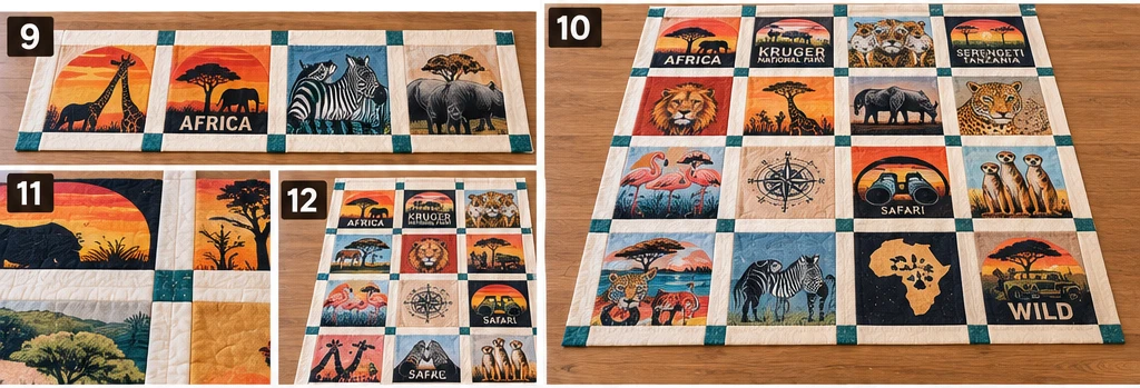 Safari Park Animal T-Shirt Quilt