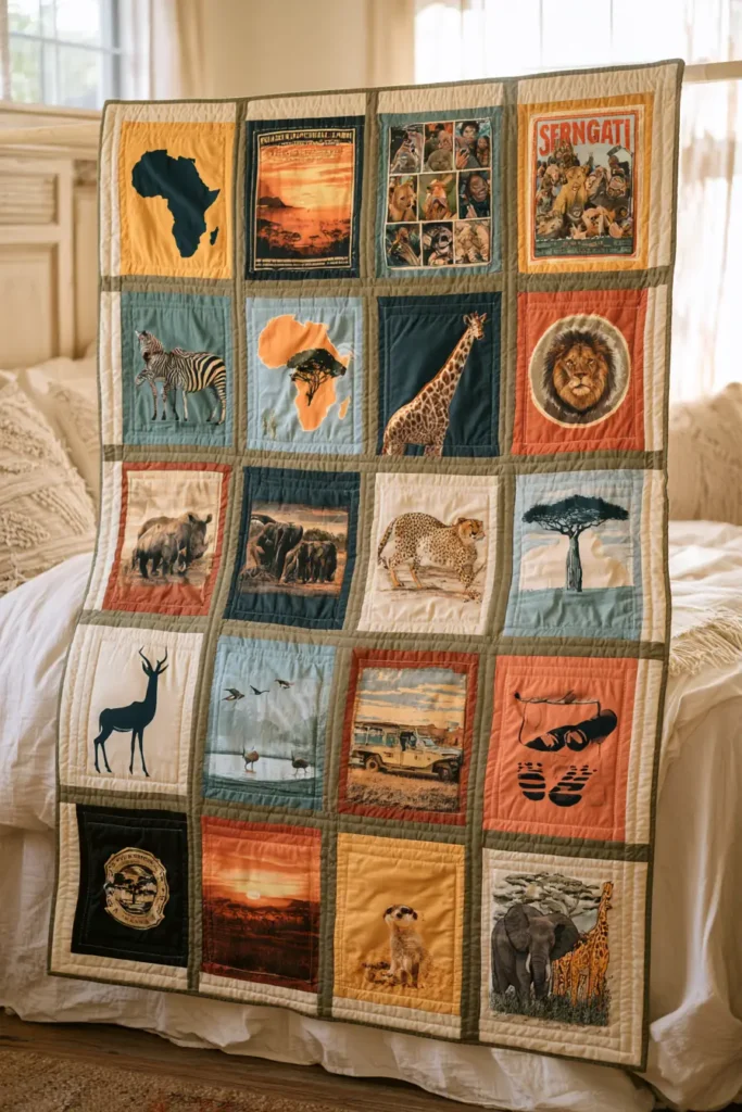 Safari Park Animal T-Shirt Quilt