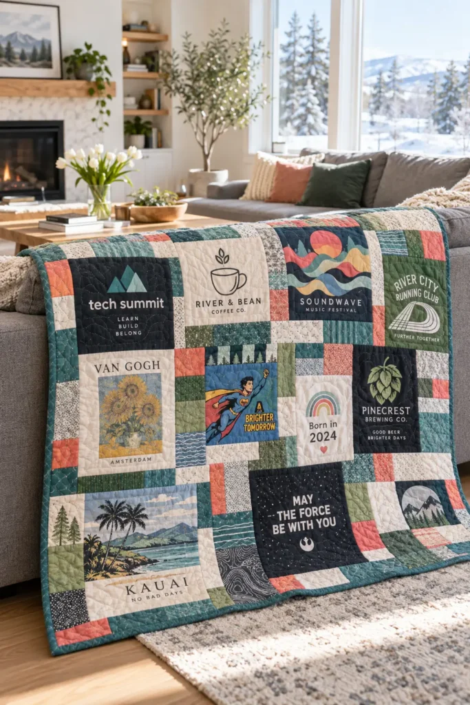 Sustainable Scrap-Busting T-Shirt Quilt