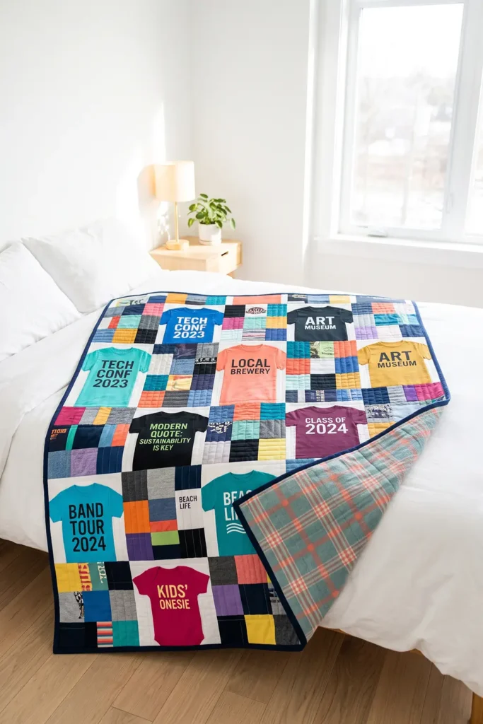 Sustainable Scrap-Busting T-Shirt Quilt