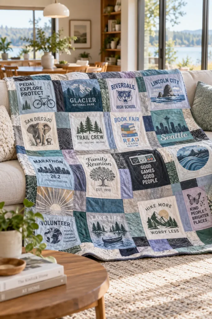 Sustainable Scrap-Busting T-Shirt Quilt