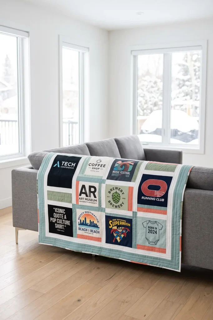 Sustainable Scrap-Busting T-Shirt Quilt
