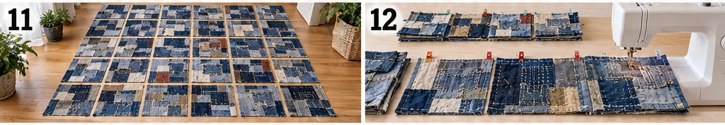 Upcycled Denim Boro Quilt