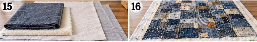 Upcycled Denim Boro Quilt
