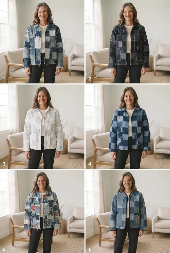 Upcycled Denim Rag Quilt Jacket